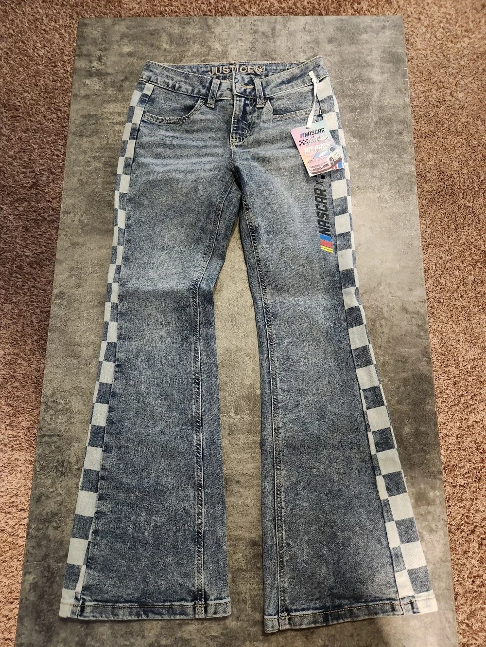 NWT Justice × Nascar jeans